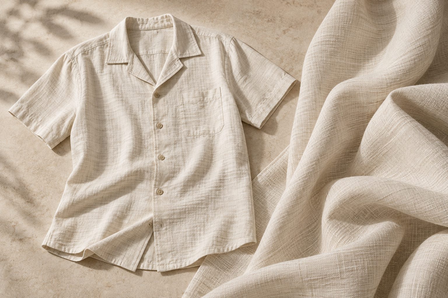 kusimian linen look resort shirt